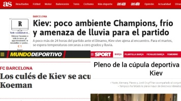"Плохая погода, странные украинские болельщики и Лапорта в Киеве", - о чём пишут испанские СМИ перед матчем с "Динамо" (Фото, Видео)