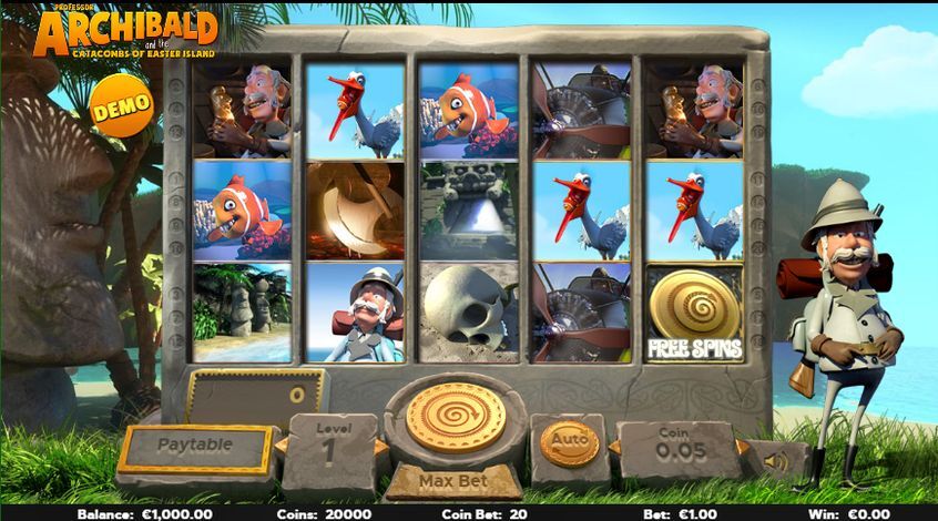 Ігровий автомат Professor Archibald and the Catacombs of Easter Island
