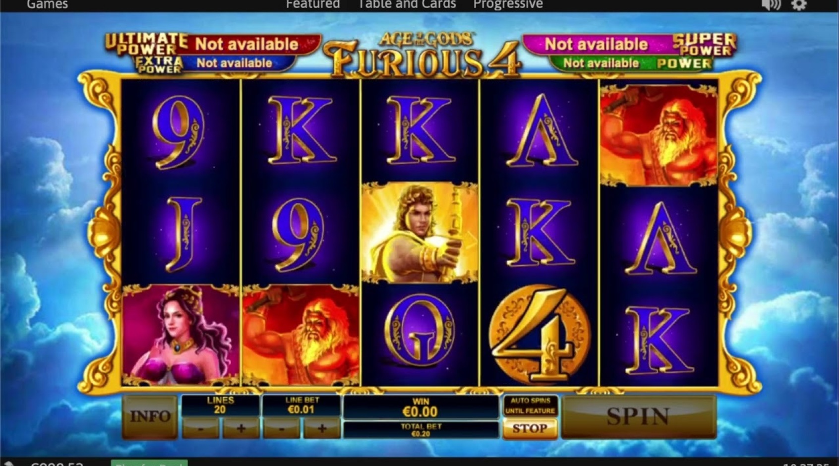 Ігровий автомат Age of the Gods: Furious Four